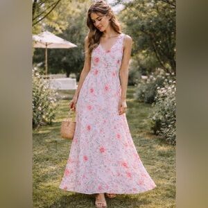 Jack by BB Dakota Pink Floral Maxi Dress